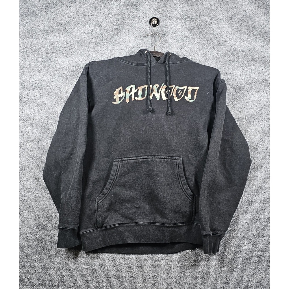 Badwood Hoodie Size Small Ski Mask Faded Pullover